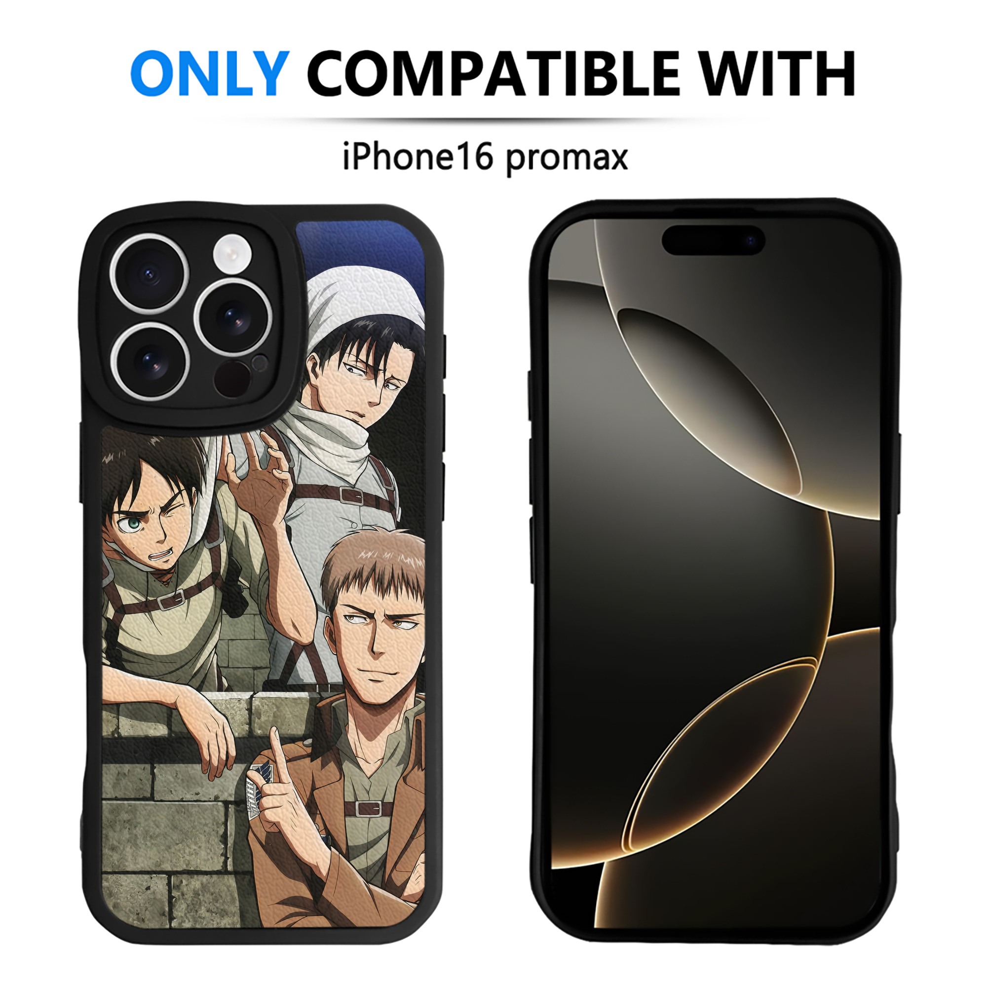 （画像用） 進撃の巨人 Attack on Titan 【iPhone 16シリーズ対応】シリコンスマホケース（レザー調） 材質：シリコン